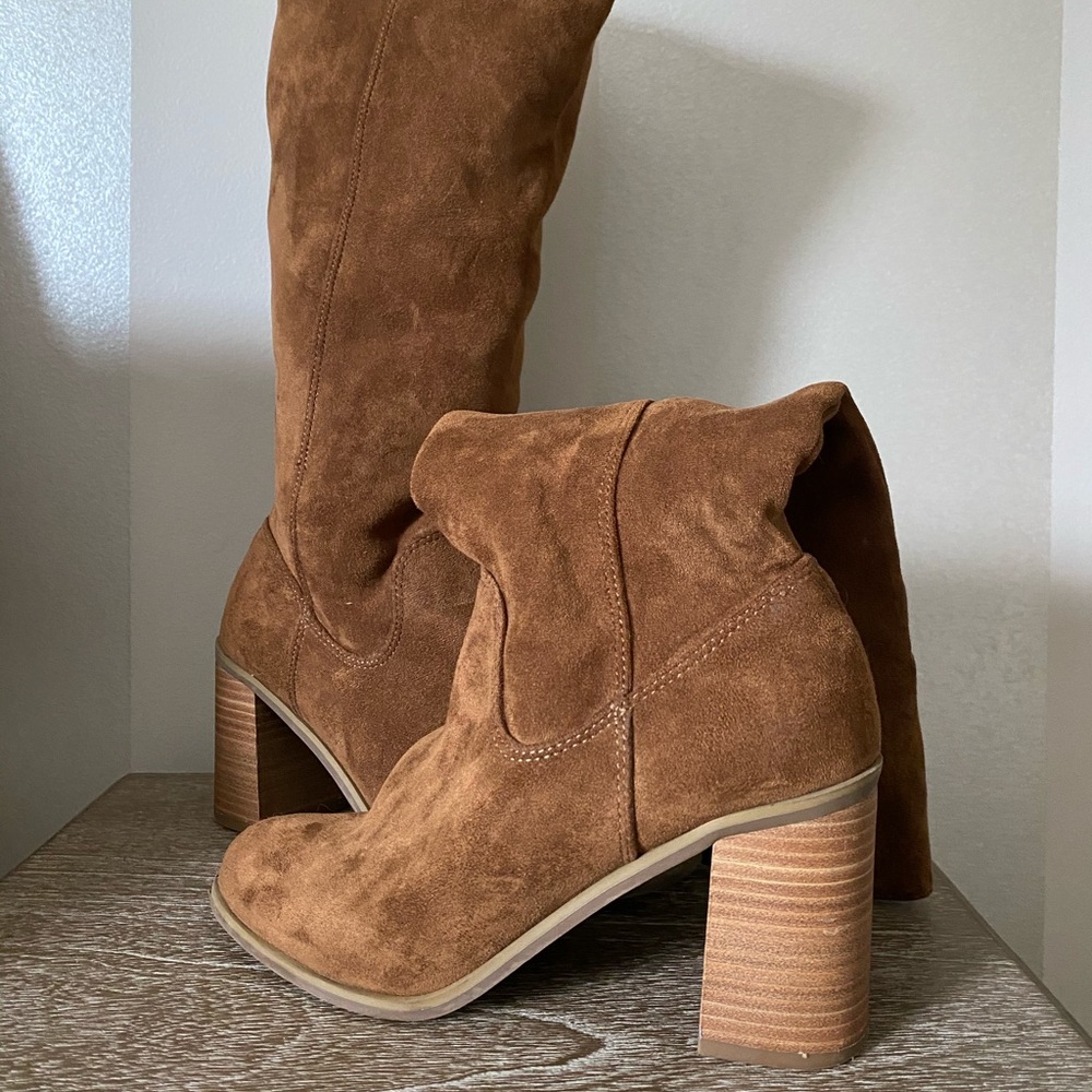 Knee-High Suede Boots
